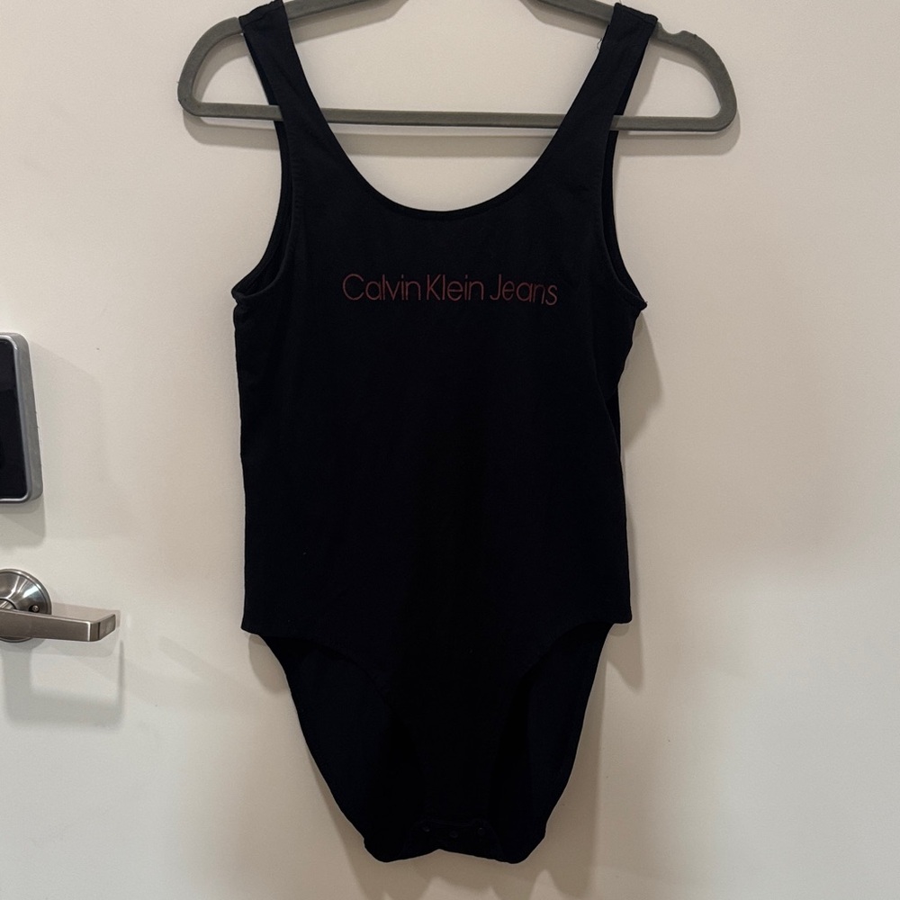 Calvin Klein Black and Red Bodysuit